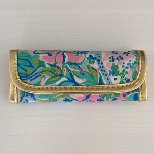Lilly Pulitzer Makeup Brush Case - Pink, Blue, Green, Gold